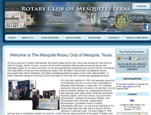 Tablet Screenshot of mesquitetxrotary.org